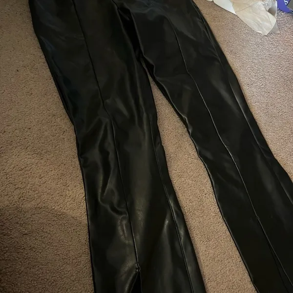 Abercrombie pleather pants split leg 0‎ - Image 6