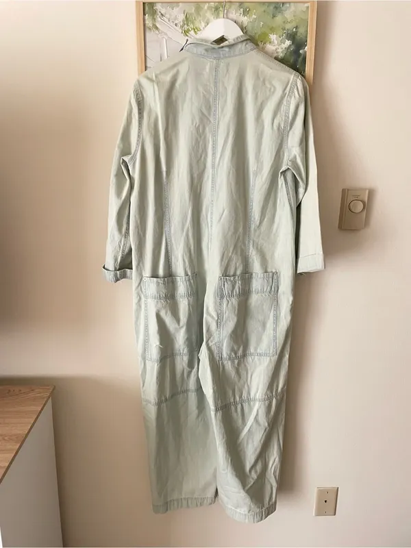 Free People We The Free Margarita Utility Jumpsuit in Light Blue Beam Size Small - Image 7