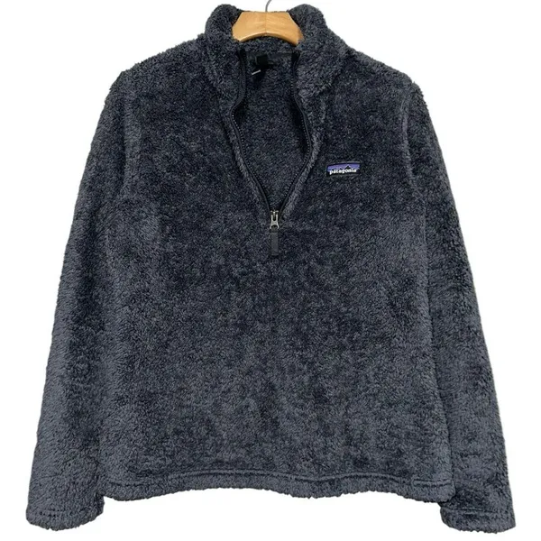 Patagonia Women's S Smolder Blue Gray Los Gatos 1/4-Zip Sherpa Fleece Pullover - Image 2