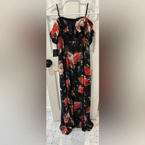 Lulu's Off the Shoulder Floral Maxi Dress - Image 9
