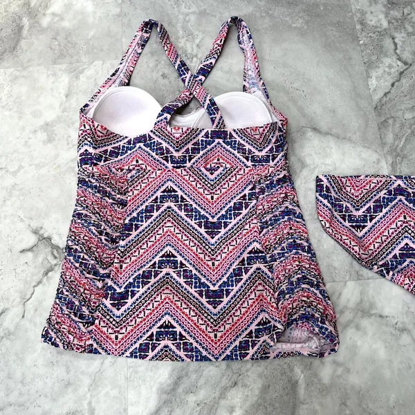 Beach Bump Motherhood‎ Maternity Women’s 2 piece Tankini Swimsuit Size Small S - Image 7