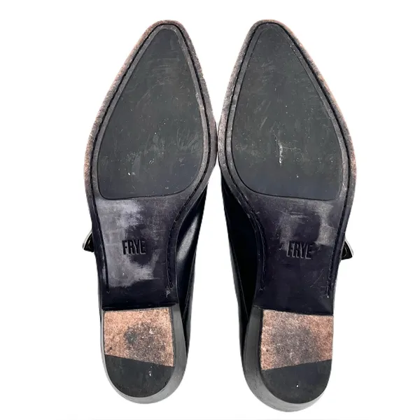 Frye Black Leather ‘Ellen Buckle Monk’ Short Western Ankle Boots, Size 8 - Image 7