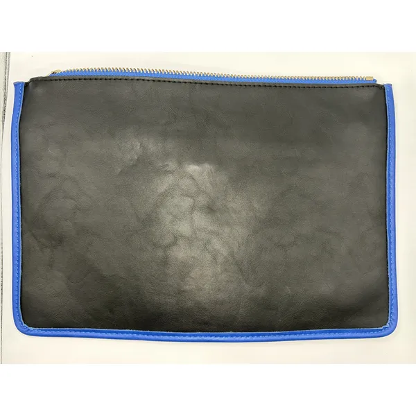 Urban Expressions Black Cobalt Blue Gold Laser Cut‎ Diamond Wristlet Clutch Bag - Image 2