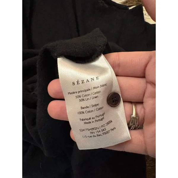 Sezane Black Milo Top size XS - Image 7