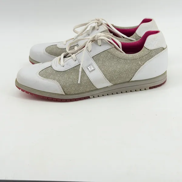 FootJoy Casual Collection Womens Golf Shoes 8 M White Gray Pink 97717‎ - Image 4