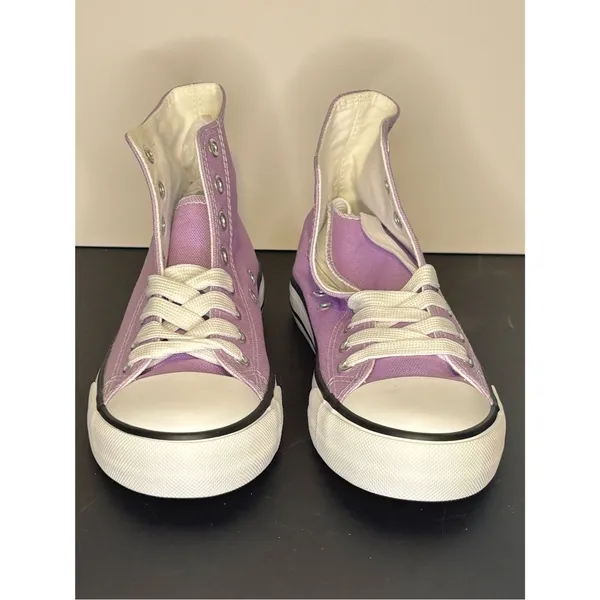 Lavender High-Top Canvas Sneakers - Women's Casual Shoe Size 6 NWOT - Image 3