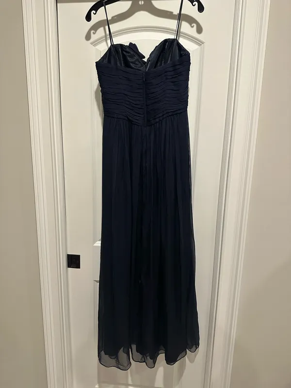 ABS by Allen Schwartz Navy Chiffon Dress - Image 3