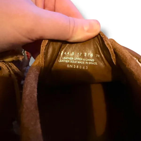 Tory Burch Huntington Moccasins Size 7 Brown Suede Embroidered Fringe‎ Boho - Image 8