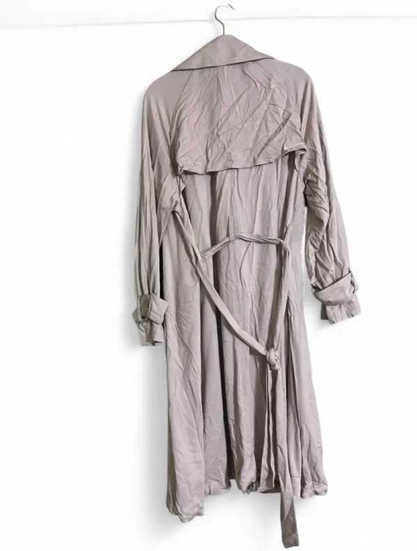BB Dakota/Steve Madden Jacket Sz M Light Pink Trench Coat Collared Pockets - Image 4