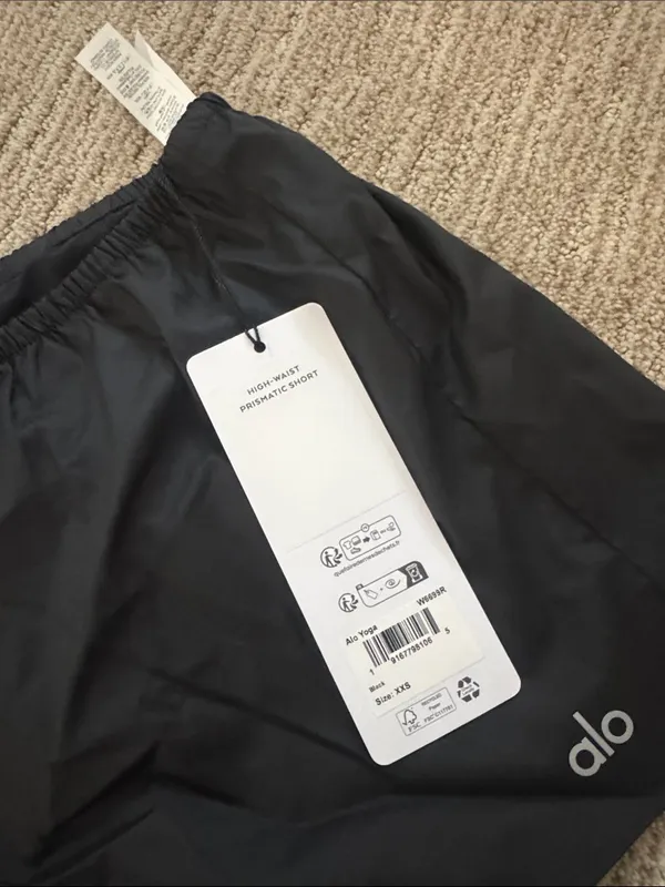 ALO Yoga Black High Waist Prismatic Short - Image 2