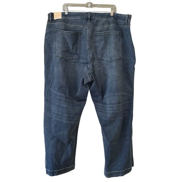 KUT From The Kloth Meg High Rise Wide Leg Women's Jeans Blue Size 24W Denim NWT - Image 2