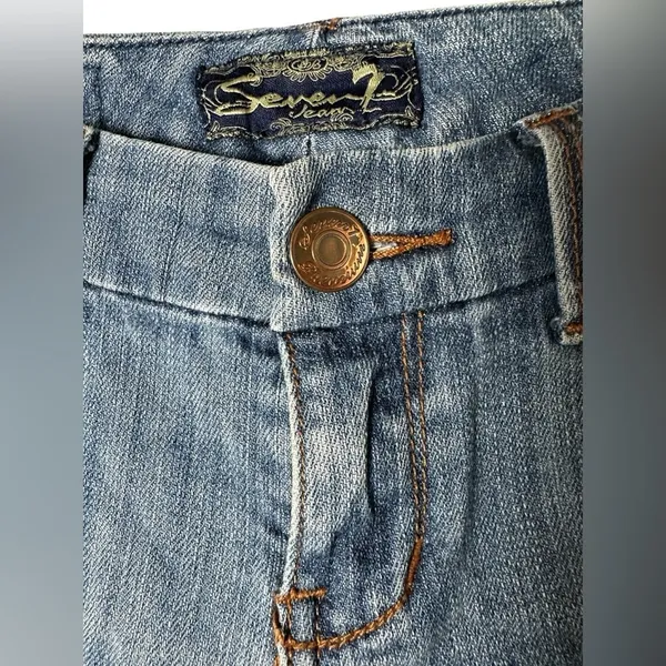 Seven7 Jeans Boot‎ Cut Blue Denim Women’s Size 25 Stretch - Image 9