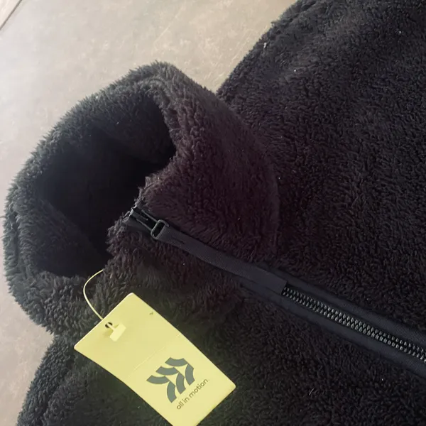 All In Motion Women's High Pile Fleece 1/2 Zip Pull Over - Black - Image 10