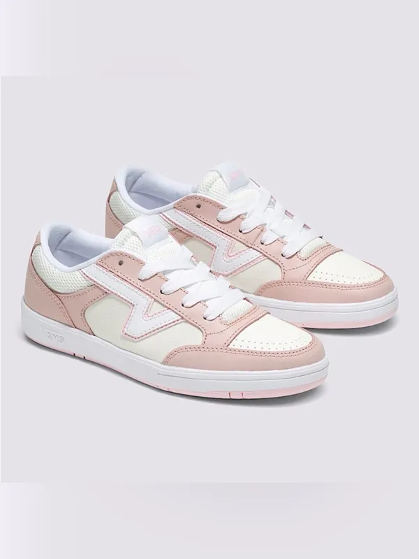 Vans Lowland Sneakers Pink White Perforated Toe Casual ComfyCush Shoes Size 9.5 - Image 2