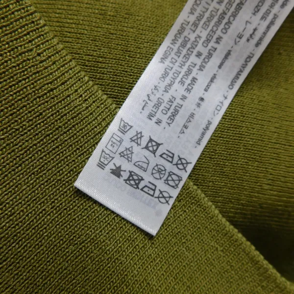 ZARA Squared Mini Babydoll Dress Puff Sleeves Solid Olive Green Knit Small - Image 14