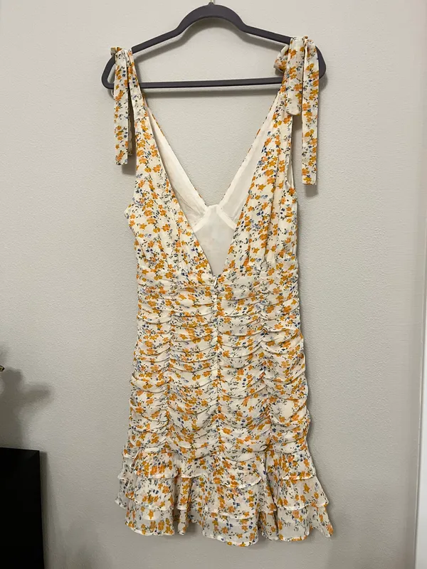 Adeline Yellow Floral Mini Dress NWT - Image 7