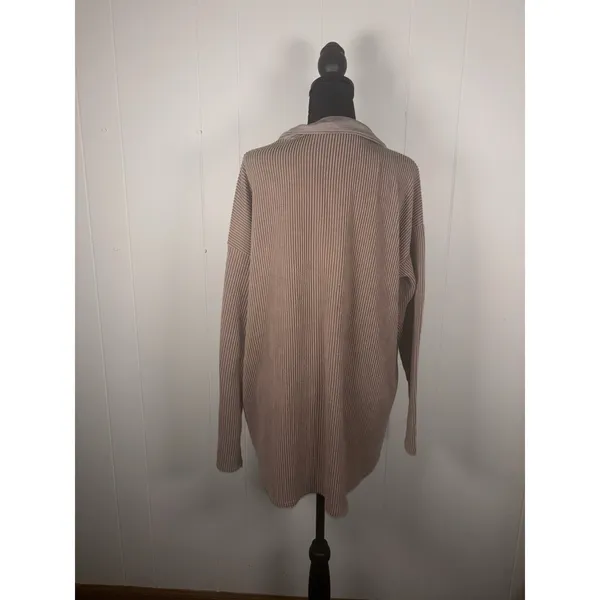 Reb. in J 220 Heather brown Ribbed Shirt Shacket‎ Size XL Lightweight - Image 2