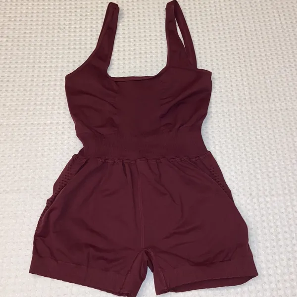 Free People Movement NEW! Movement X THE CLASS GOOD KARMA XS/S Runsie Shorts Onesie - Image 12