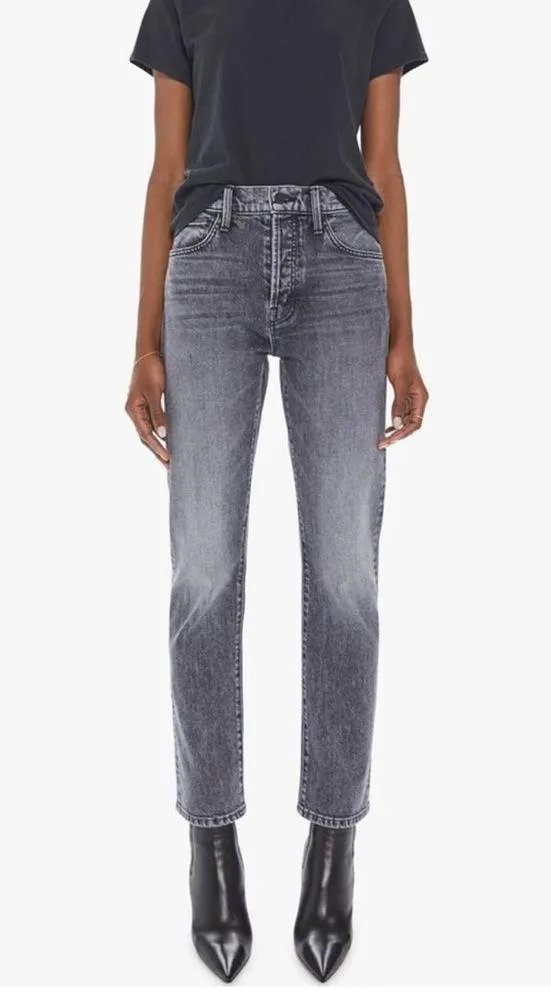 MOTHER High Waisted Hiker Hover Jeans Roadtrip Renegade Black 26 - Image 4