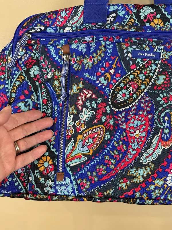 Vera Bradley Petite Paisley Weekender Travel Bag Carry On Laptop Sleeve - Image 2
