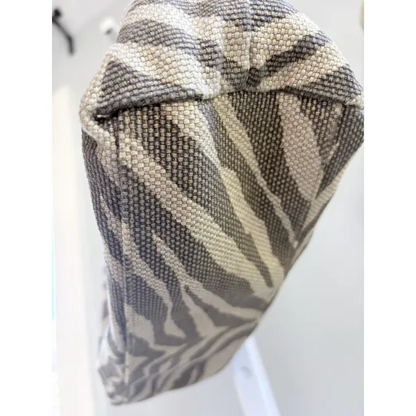 Michael Kors Metallic Gold Zebra Print Canvas Shoulder Tote Bag - Image 4