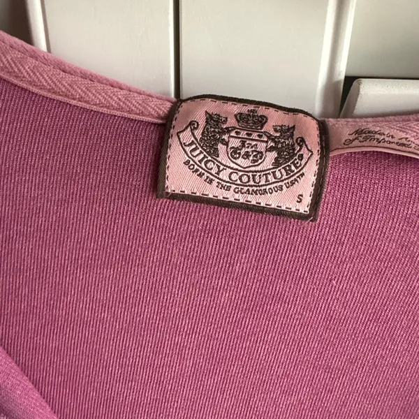 Juicy Couture Rose Hoodie with blue accents sz S Y2K - Image 4