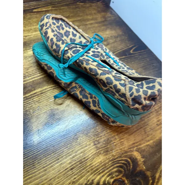 Ariat Tan Leopard Print Loafers‎ Size 7.5 - Image 7