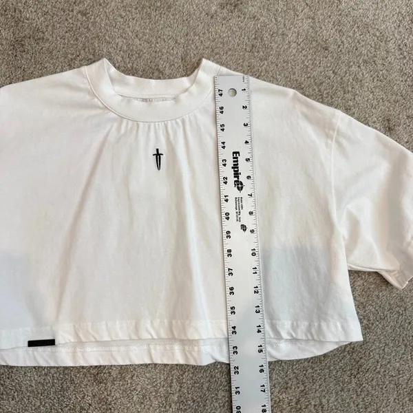 Ironwilled large oversized dagger cropped tee shirt top TB2 3531 - Image 4