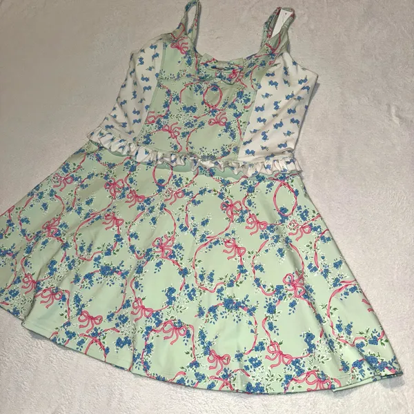 NWT Shabby Chic Loveshackfancy Style Athletic Mini Dress size Medium - Image 3