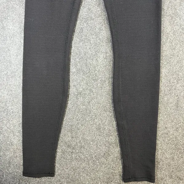 Alo Yoga High Waist Waffle Knit Leggings Charcoal Grey Tencel Blend Womens Small - Image 3