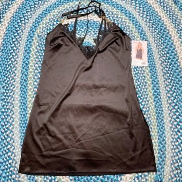 Nordstrom Black Satin‎ Chemise - Image 3