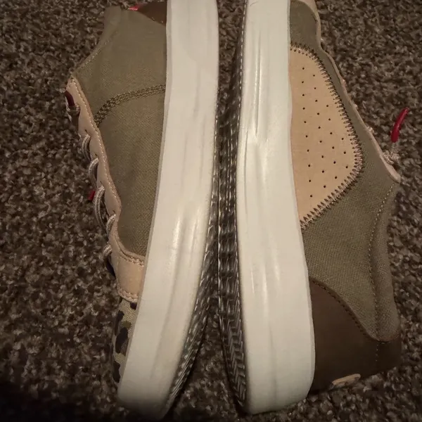 Hey Dude Women's Leopard Canvas Sneakers in Beige and Black - Image 6