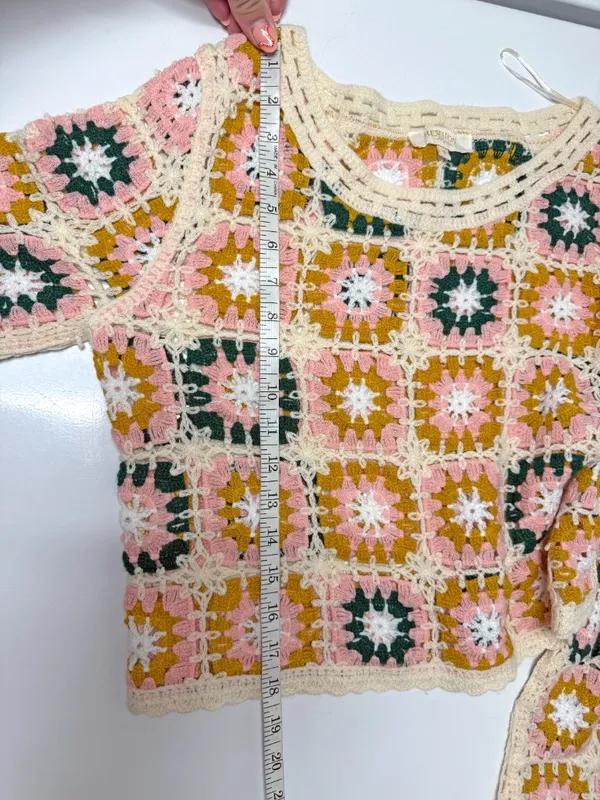 Rebellion Granny Square Crochet Sweater - Image 9