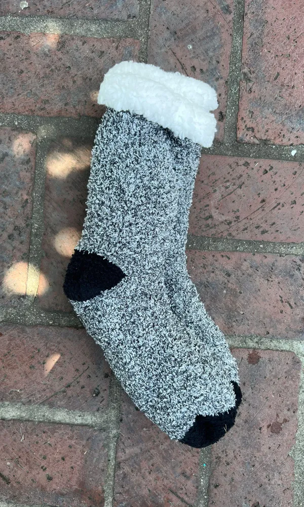 Lounge Cuddle duds Sherpa Lined  Socks - Image 2