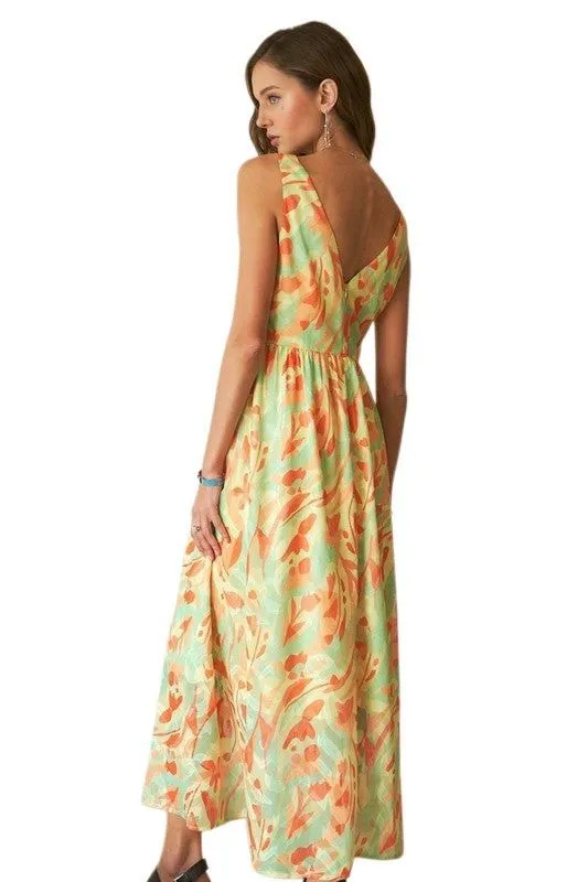 NWOT Vibrant Neon Maxi Dress Medium - Image 3