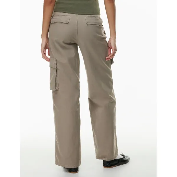 Aritzia Wilfred Free Modern Cargo Pants Tan Khaki Wide Leg Utility Size 12 - Image 3