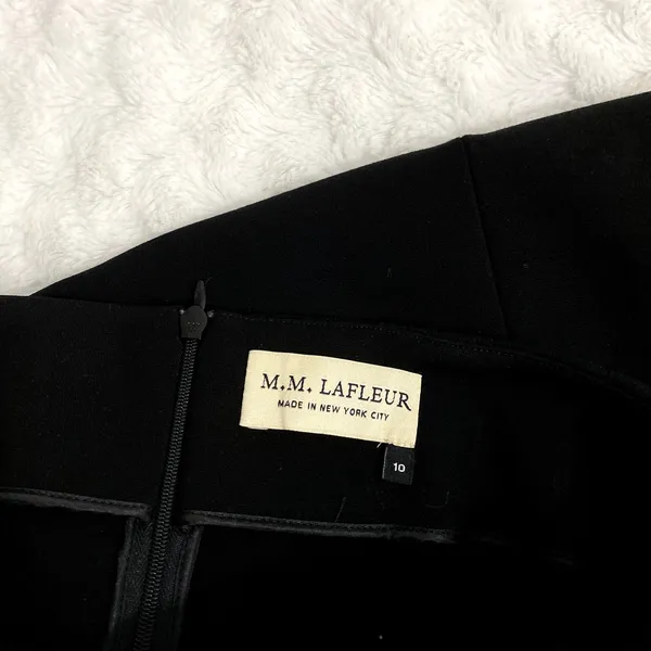 NEW MM.Lafleur Black Greenpoint Front Slit Classic Office Pencil Skirt 10 - Image 6