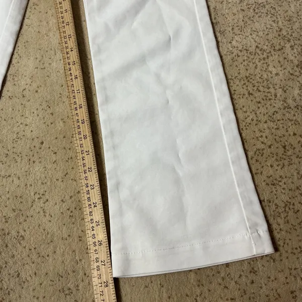 Lacoste Womens Old Money White‎ Cotton Chino Pants Straight Leg Size 29 Preppy - Image 6