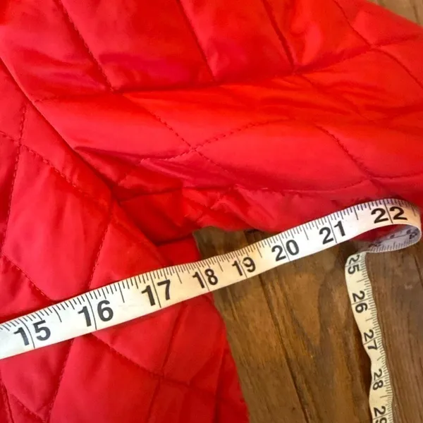 Michael Michael kors red quilted silver clasp jacket size small - Image 6