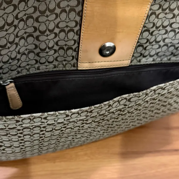 Vintage Y2K COACH F77004 Brown Signature Hudson Commuter Messenger Laptop Bag - Image 12