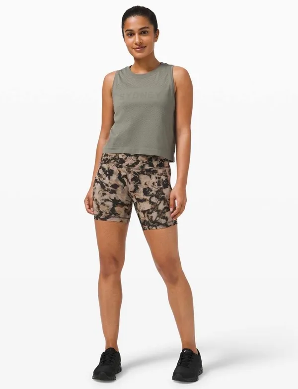 Lululemon Wunder Train High-Rise Short 6" Dispersed Light Raw Linen Multi 8 - Image 9