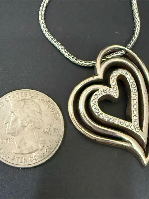 Retired BRIGHTON Infinity Heart Pendant Love Forever Silver-plated Necklace - Image 7