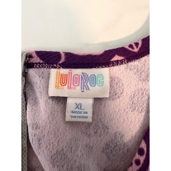 LuLaRoe Amelia Dress Womens XL Purple Snow White Disney‎ Princess Pockets Skater - Image 7