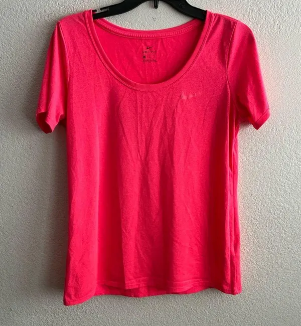 Nike Neon Pink Dry Fit Short Sleeve Tee M - Image 2