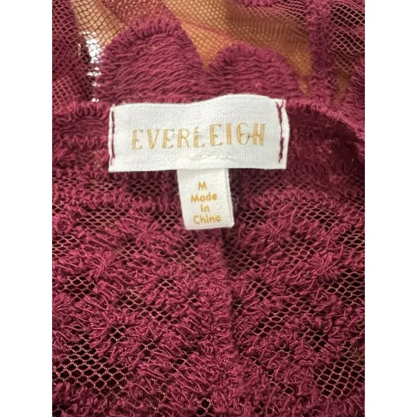 Everleigh Size M Burgundy Red Lace Open Front Duster Bohemian Peasant Formal‎ - Image 8
