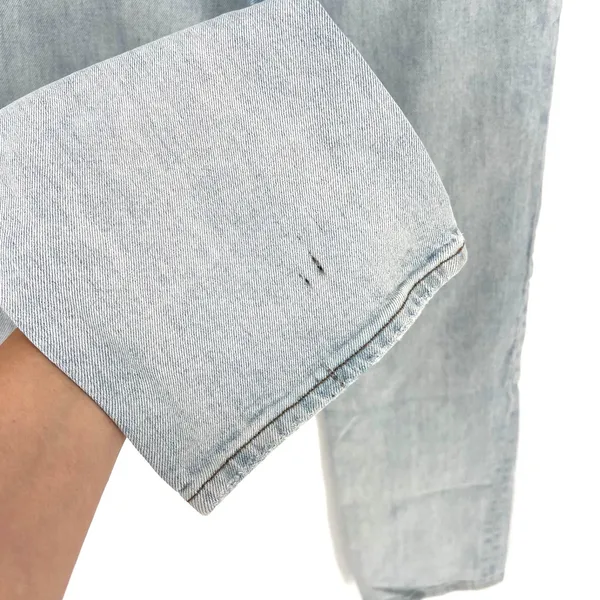 Aritzia Denim Forum The Arlo High Rise Straight Jeans Size 29 Light Wash GUC - Image 8