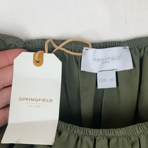 Springfield size eu 40 medium Olive Green Blouse Renaissance cosplay sand dollar - Image 2