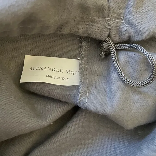 Alexander McQueen Gray Drawstring Dust Bag Sleeper Cover 16.5"x15.5" - Image 3