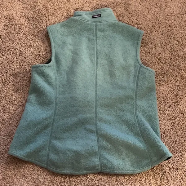 Patagonia fleece vest green blue teal gray small - Image 6