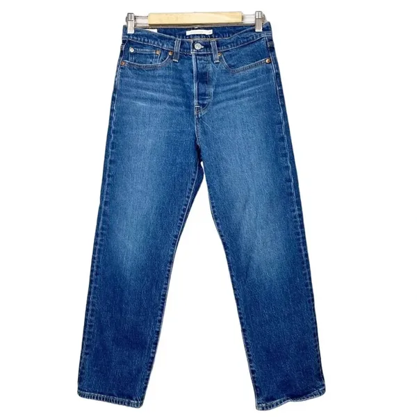 Levi’s Women's Size 26 Wedgie Straight Button Fly Jeans Blue Denim Pants - Image 3